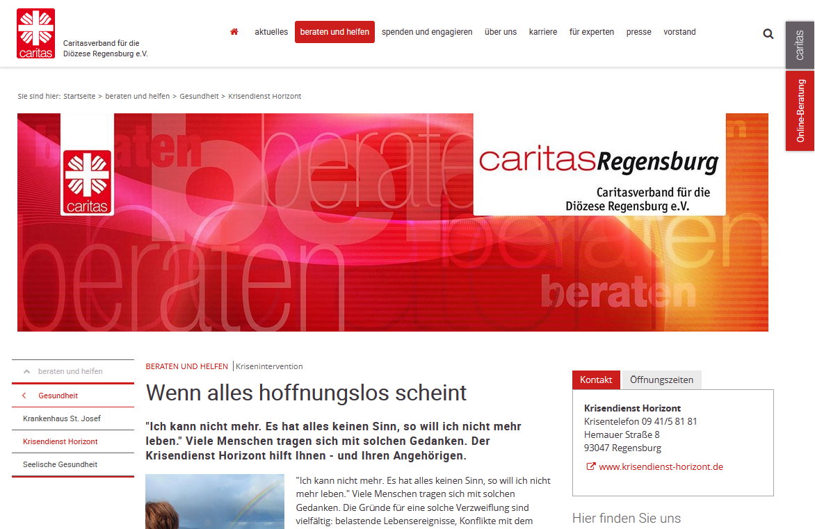 Horizon Crisis Service Regensburg<h3>Krisendienst Horizont Regensburg</h3>